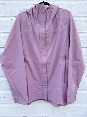 LL Bean Cresta Stretch Rain Jacket Womens 3X Plus Pink Full Zip Hooded Travel